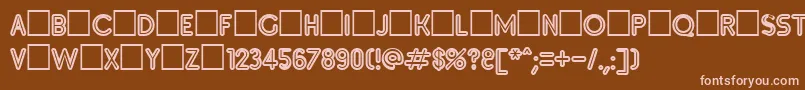 Inset5 Font – Pink Fonts on Brown Background