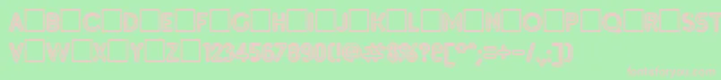 Inset5 Font – Pink Fonts on Green Background