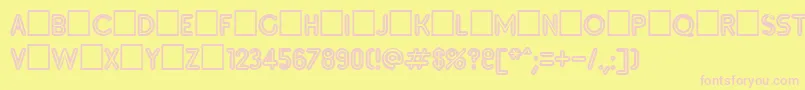 Inset5 Font – Pink Fonts on Yellow Background