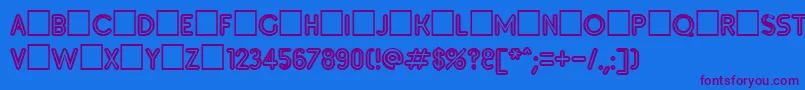 Inset5 Font – Purple Fonts on Blue Background