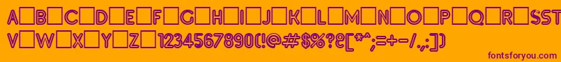Inset5 Font – Purple Fonts on Orange Background
