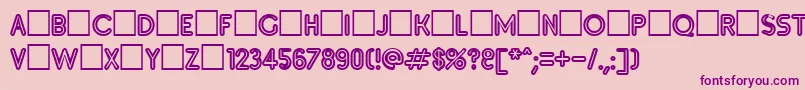 Inset5 Font – Purple Fonts on Pink Background