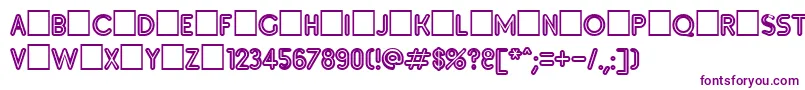 Inset5 Font – Purple Fonts on White Background