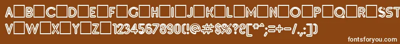 Inset5 Font – White Fonts on Brown Background