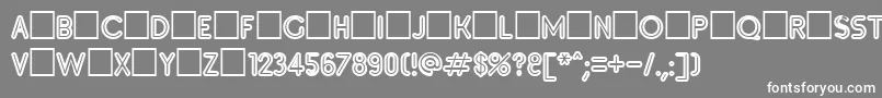 Inset5 Font – White Fonts on Gray Background
