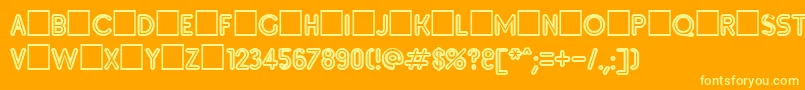 Inset5 Font – Yellow Fonts on Orange Background