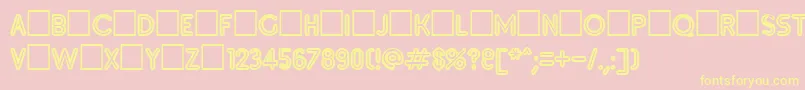 Inset5 Font – Yellow Fonts on Pink Background