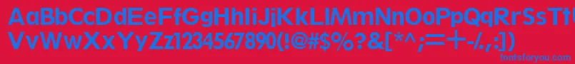 ThinxsskBold Font – Blue Fonts on Red Background