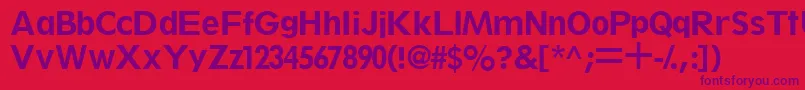 ThinxsskBold Font – Purple Fonts on Red Background