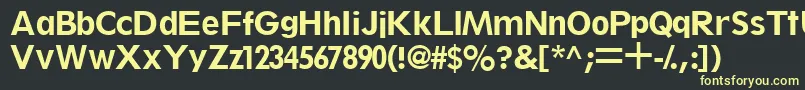 ThinxsskBold Font – Yellow Fonts on Black Background