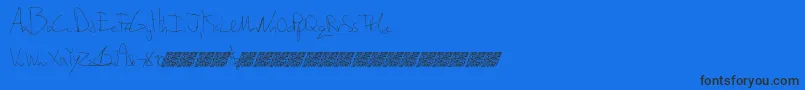 フォントRipedusk – 黒い文字の青い背景