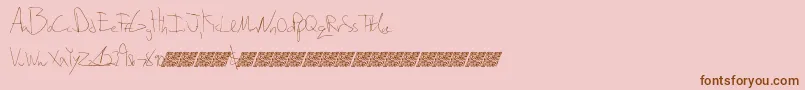 Ripedusk-Schriftart – Braune Schriften auf rosa Hintergrund