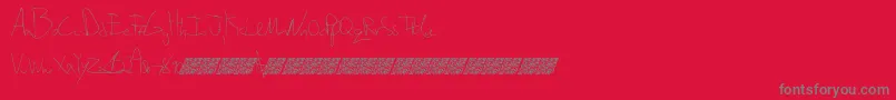 Ripedusk Font – Gray Fonts on Red Background
