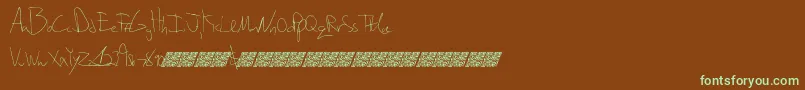 Czcionka Ripedusk – zielone czcionki na brązowym tle