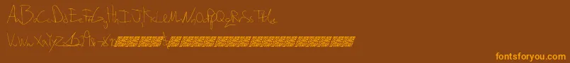 Ripedusk Font – Orange Fonts on Brown Background