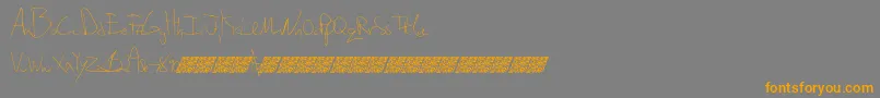 Ripedusk-Schriftart – Orangefarbene Schriften auf grauem Hintergrund