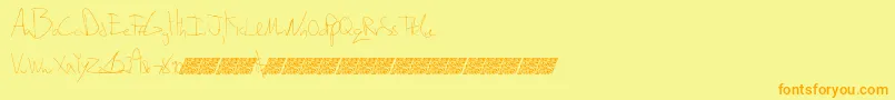 Ripedusk Font – Orange Fonts on Yellow Background