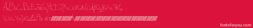 Ripedusk Font – Pink Fonts on Red Background