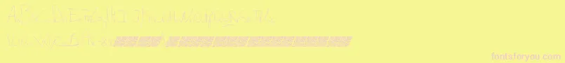 フォントRipedusk – ピンクのフォント、黄色の背景