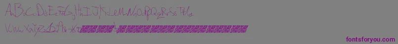 フォントRipedusk – 紫色のフォント、灰色の背景