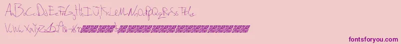 Ripedusk-fontti – violetit fontit vaaleanpunaisella taustalla