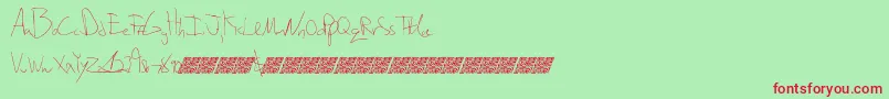 Ripedusk Font – Red Fonts on Green Background