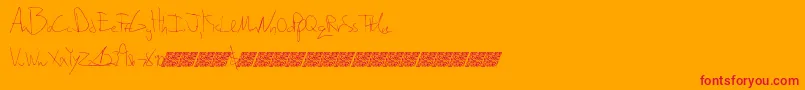 Ripedusk Font – Red Fonts on Orange Background