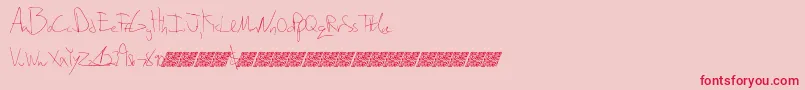 Ripedusk Font – Red Fonts on Pink Background