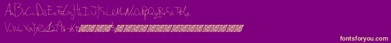 Ripedusk-Schriftart – Gelbe Schriften auf violettem Hintergrund