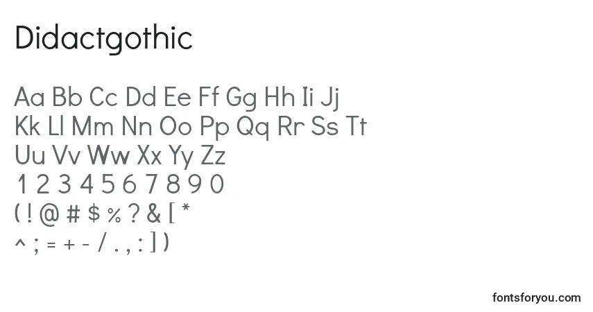 Czcionka Didactgothic – alfabet, cyfry, specjalne znaki