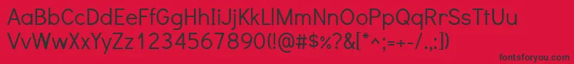 Didactgothic Font – Black Fonts on Red Background