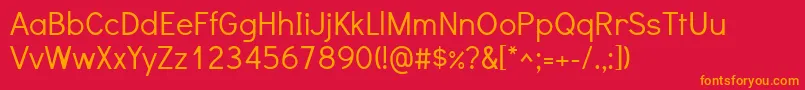 Didactgothic Font – Orange Fonts on Red Background
