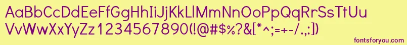 Didactgothic Font – Purple Fonts on Yellow Background