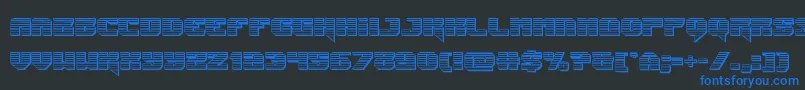 Jumperschrome Font – Blue Fonts on Black Background