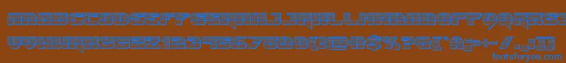 Шрифт Jumperschrome – синие шрифты на коричневом фоне