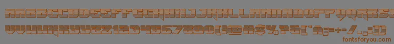 Шрифт Jumperschrome – коричневые шрифты на сером фоне
