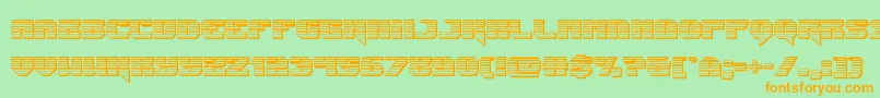 Шрифт Jumperschrome – оранжевые шрифты на зелёном фоне