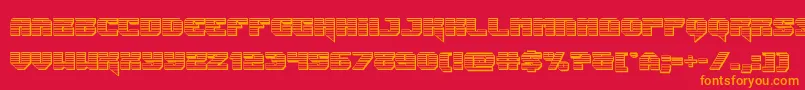 Jumperschrome Font – Orange Fonts on Red Background