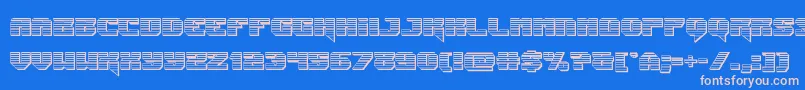 フォントJumperschrome – ピンクの文字、青い背景