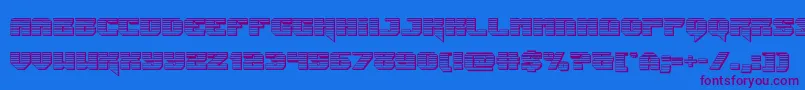 Jumperschrome Font – Purple Fonts on Blue Background