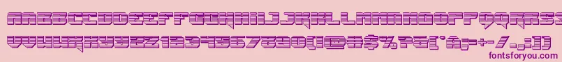 Jumperschrome-Schriftart – Violette Schriften auf rosa Hintergrund