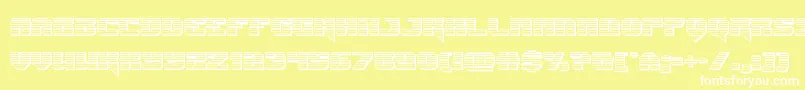 フォントJumperschrome – 黄色い背景に白い文字