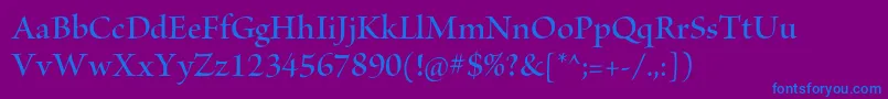 BriosoproSemibolddisp Font – Blue Fonts on Purple Background