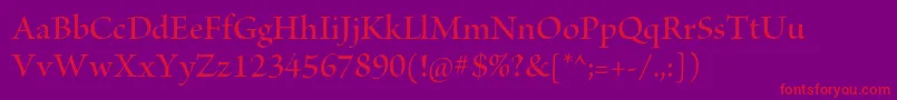 BriosoproSemibolddisp Font – Red Fonts on Purple Background