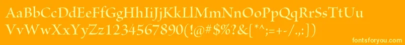 BriosoproSemibolddisp Font – Yellow Fonts on Orange Background