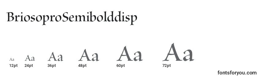 Размеры шрифта BriosoproSemibolddisp