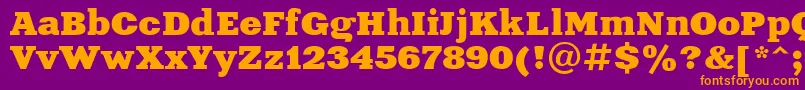 Xeniaextended Cyrillic Font – Orange Fonts on Purple Background