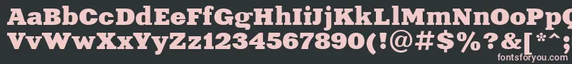 フォントXeniaextended Cyrillic – 黒い背景にピンクのフォント