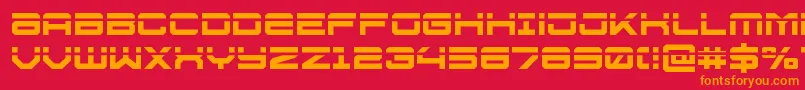 Ussdallaslaser Font – Orange Fonts on Red Background