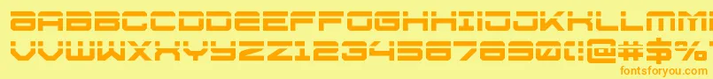 Ussdallaslaser Font – Orange Fonts on Yellow Background